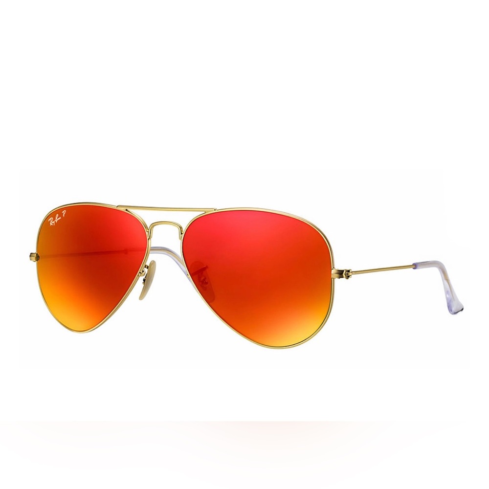 Ray-Ban Aviator Orange Flash Lenses Polarized Sunglasses
